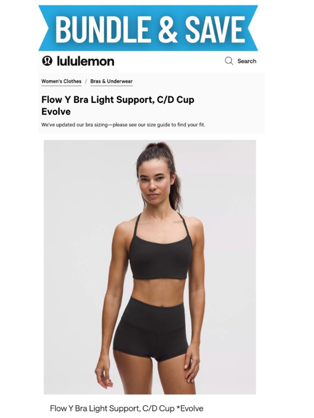 Lululemon - Flow Y Bra Light Support, C/D Cup